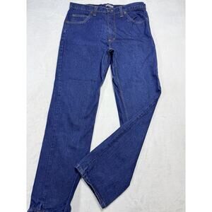 Diamond Gusset DMR-101 Relaxed Sz 35 Blue Americana Gorpcore VTG Workwear Denim